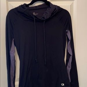 gap Fit hoodie black with pale purple size Med